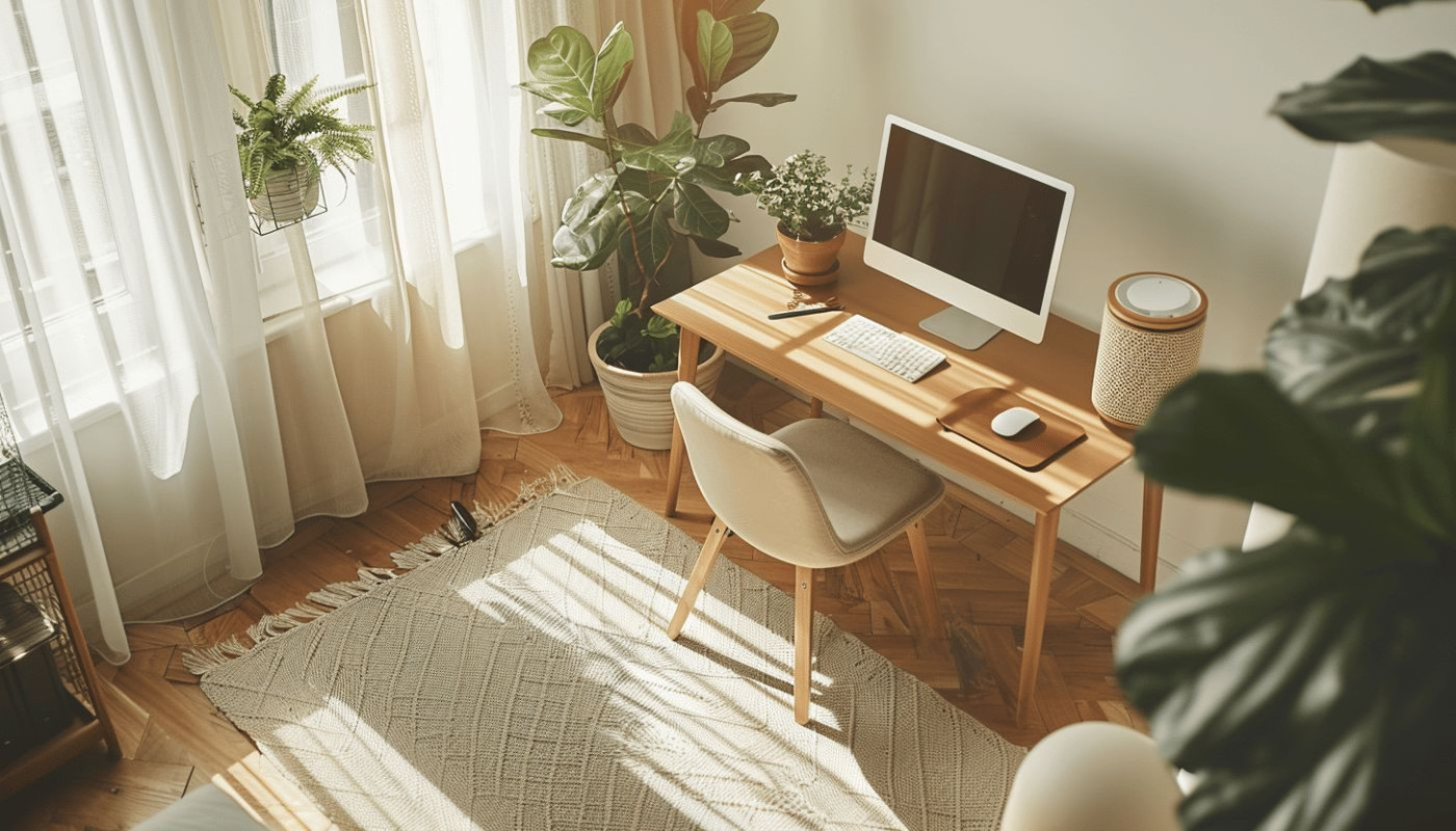 Aménagement d'un bureau à domicile ergonomie et productivité dans un petit espace