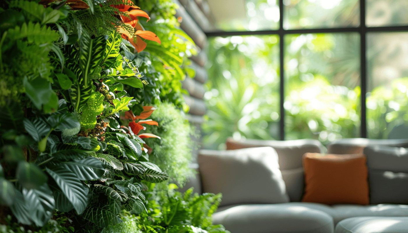 Création d'un mur végétal intérieur bienfaits, entretien et espèces adaptées