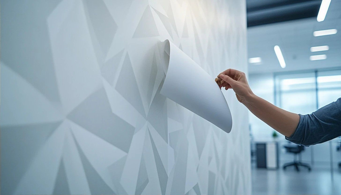 Techniques modernes pour l'application de papier peint dans des espaces professionnels